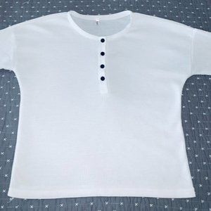 White ◼️ Thermal Knit Shirt NWOT